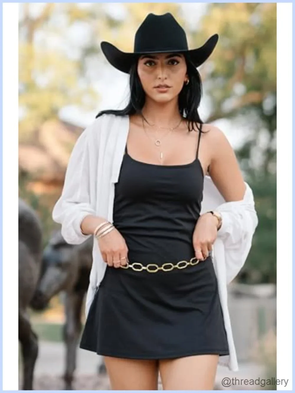 O-Ring Metal Waist Chain Adjustable Alloy Belt for Jeans Dress